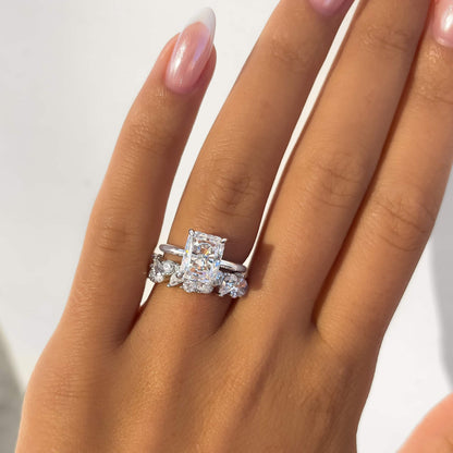 1.22 CT Elongated Cushion Solitaire Moissanite Engagement Ring