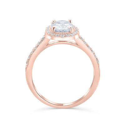1.22 CT Elongated Cushion Solitaire Moissanite Engagement Ring
