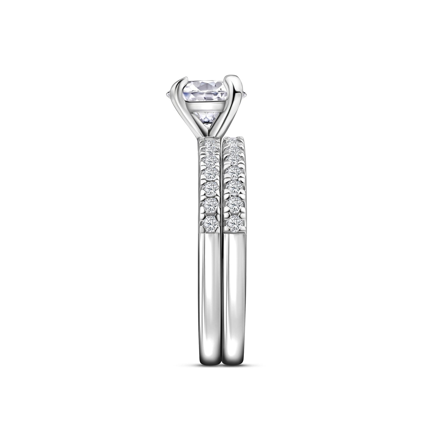 1.22 CT Elongated Cushion Solitaire Moissanite Engagement Ring