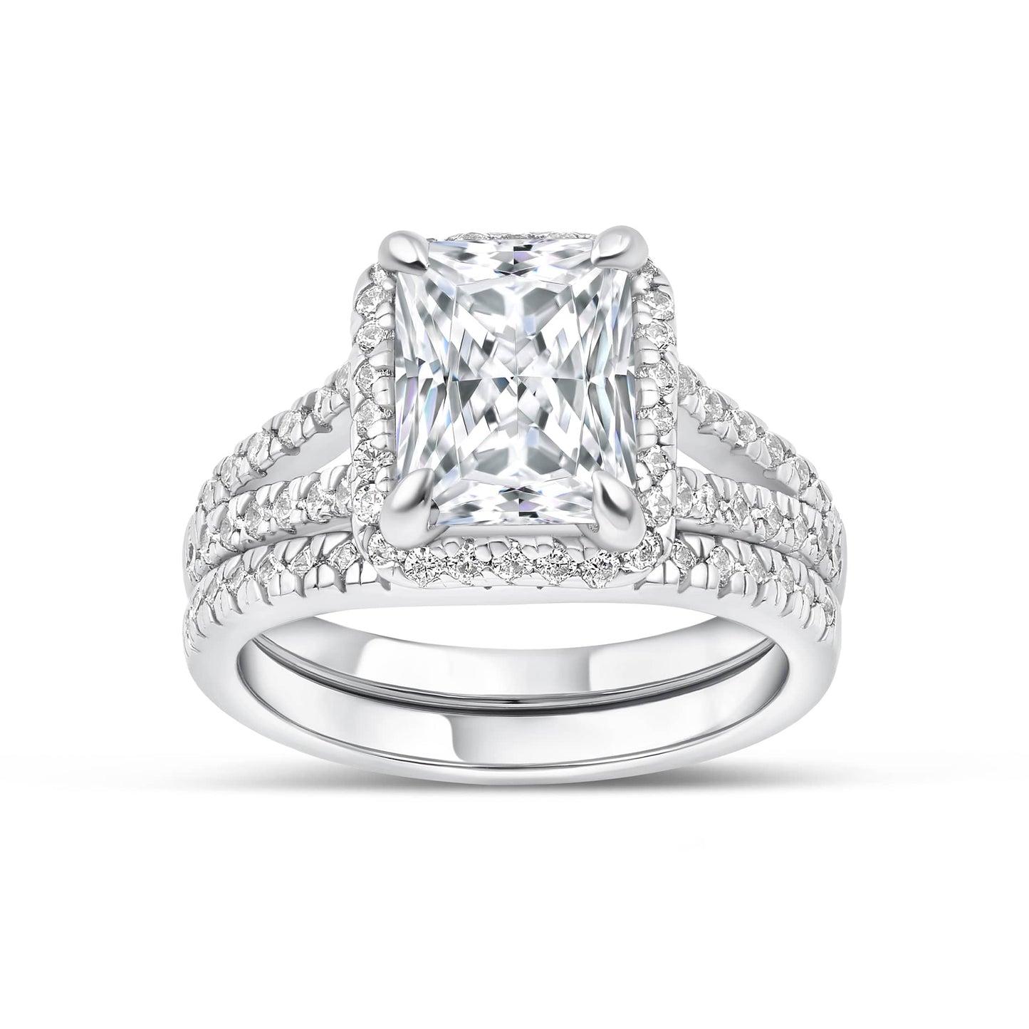 1.22 CT Elongated Cushion Solitaire Moissanite Engagement Ring