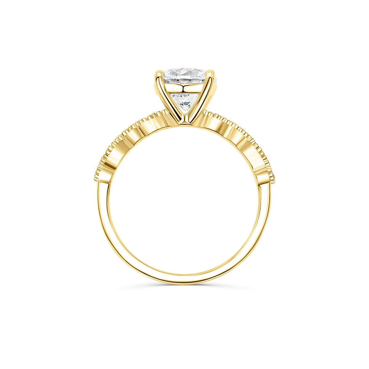 1.22 CT Elongated Cushion Solitaire Moissanite Engagement Ring