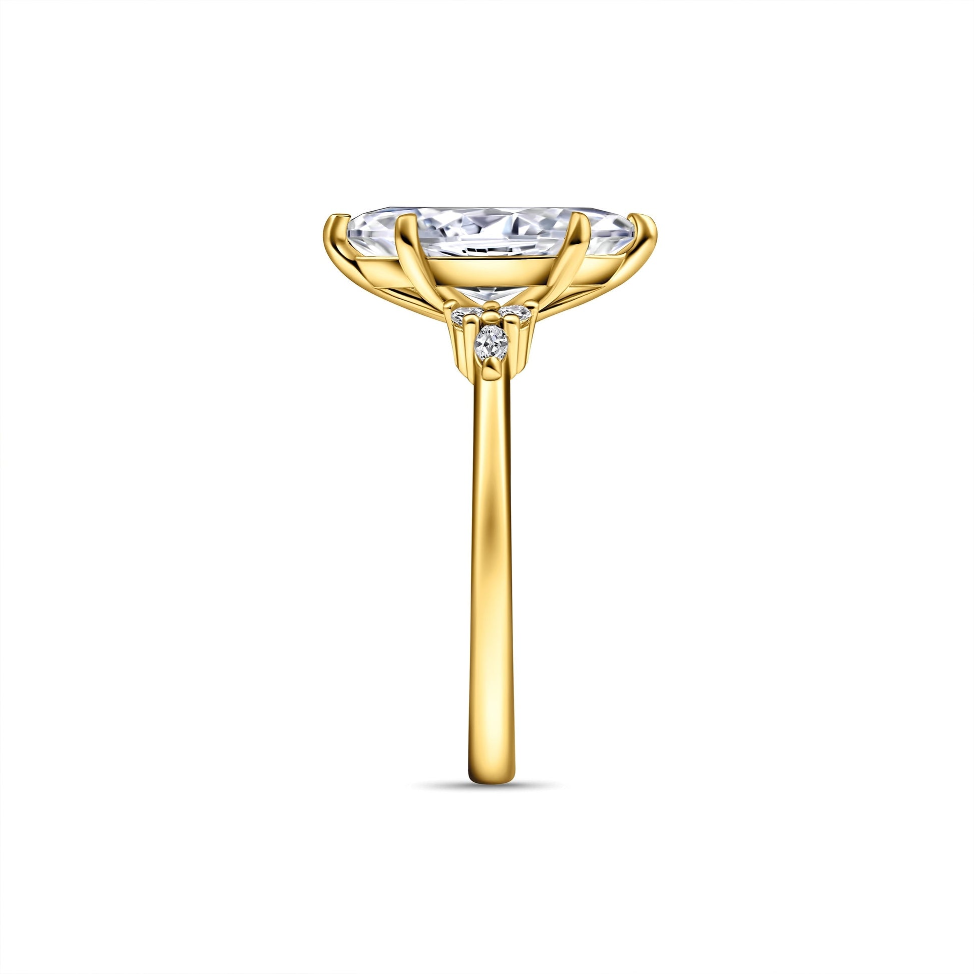 1.22 CT Elongated Cushion Solitaire Moissanite Engagement Ring