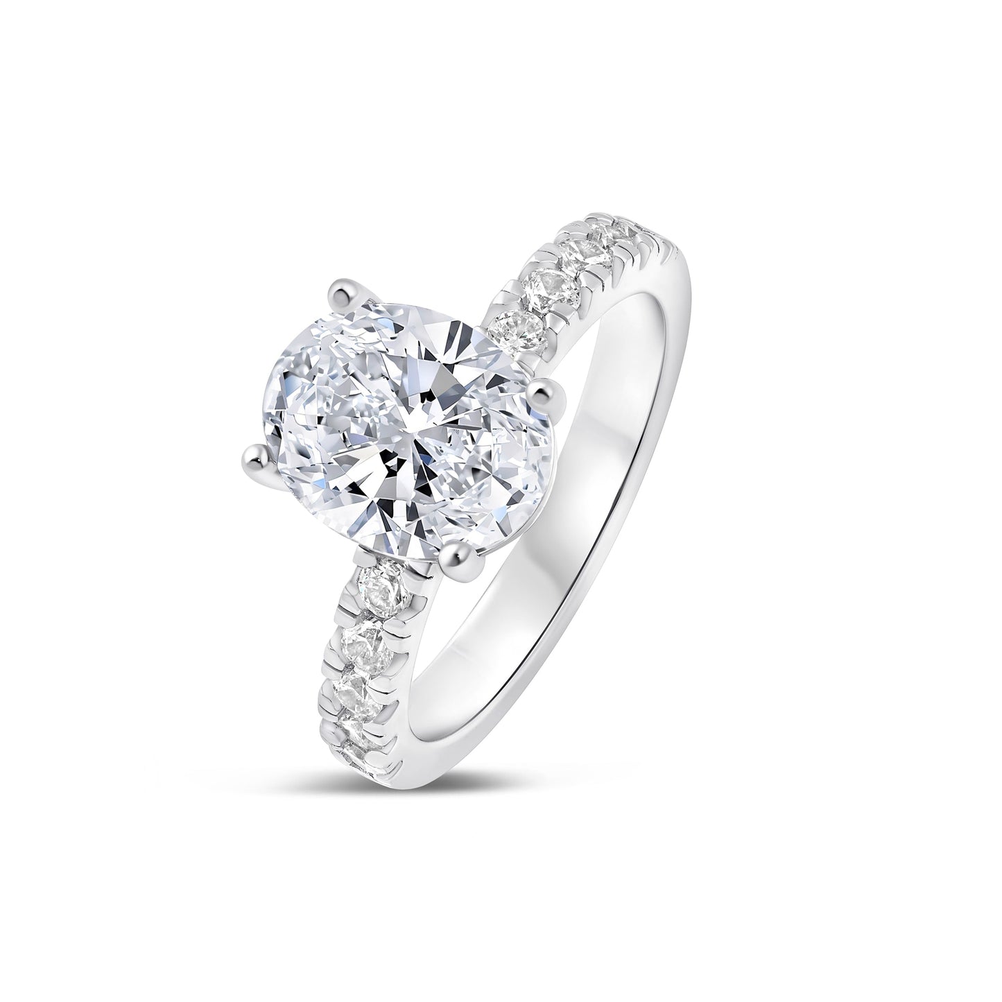 1.22 CT Elongated Cushion Solitaire Moissanite Engagement Ring