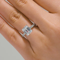 1.22 CT Elongated Cushion Solitaire Moissanite Engagement Ring