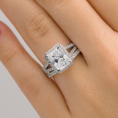 1.22 CT Elongated Cushion Solitaire Moissanite Engagement Ring