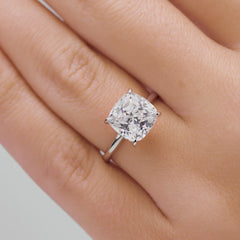 1.22 CT Elongated Cushion Solitaire Moissanite Engagement Ring