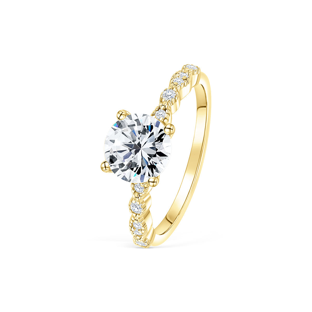 1.22 CT Elongated Cushion Solitaire Moissanite Engagement Ring