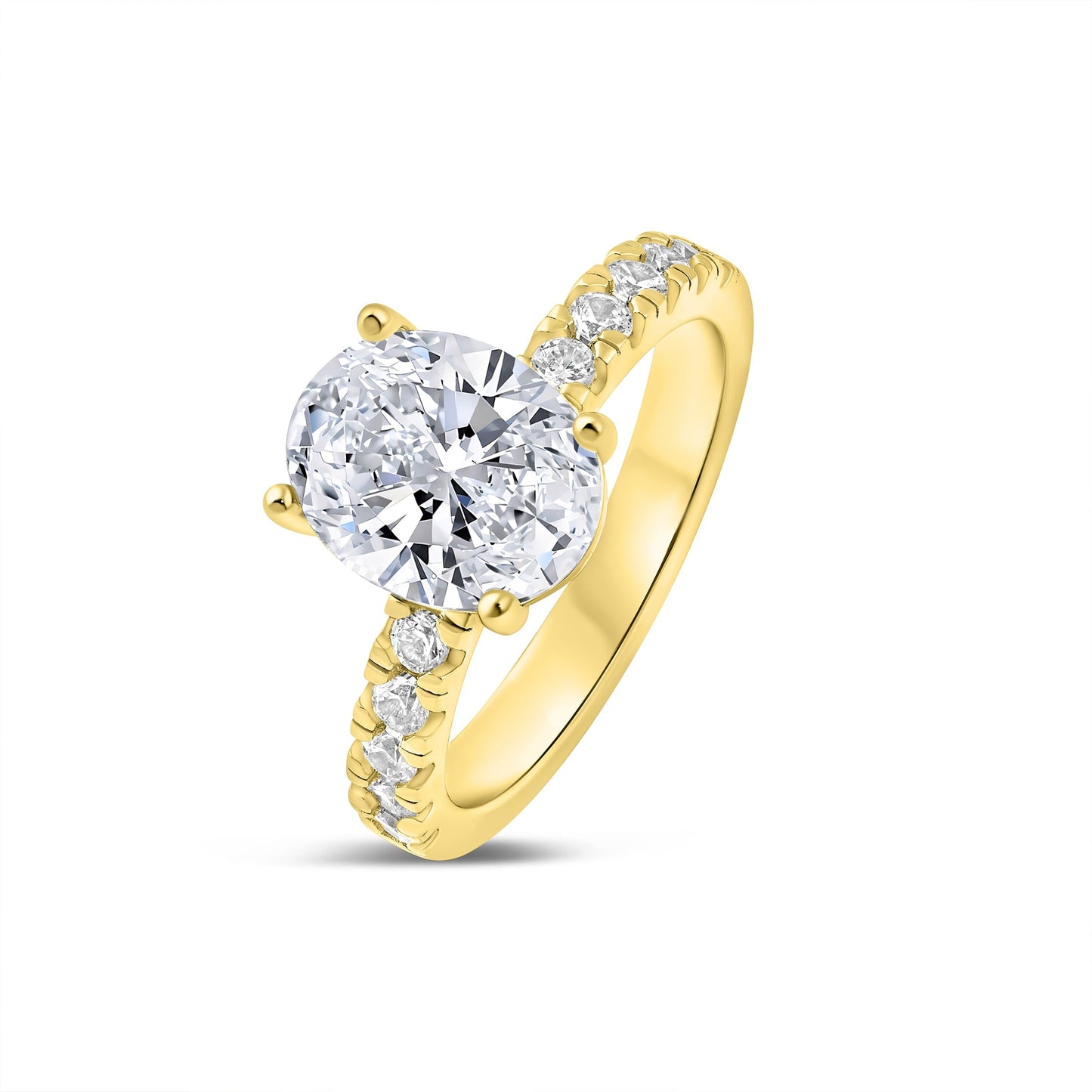 1.22 CT Elongated Cushion Solitaire Moissanite Engagement Ring