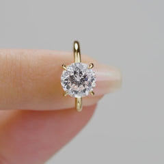 1.22 CT Elongated Cushion Solitaire Moissanite Engagement Ring