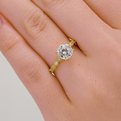 1.22 CT Elongated Cushion Solitaire Moissanite Engagement Ring