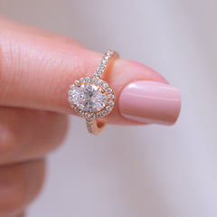 1.22 CT Elongated Cushion Solitaire Moissanite Engagement Ring
