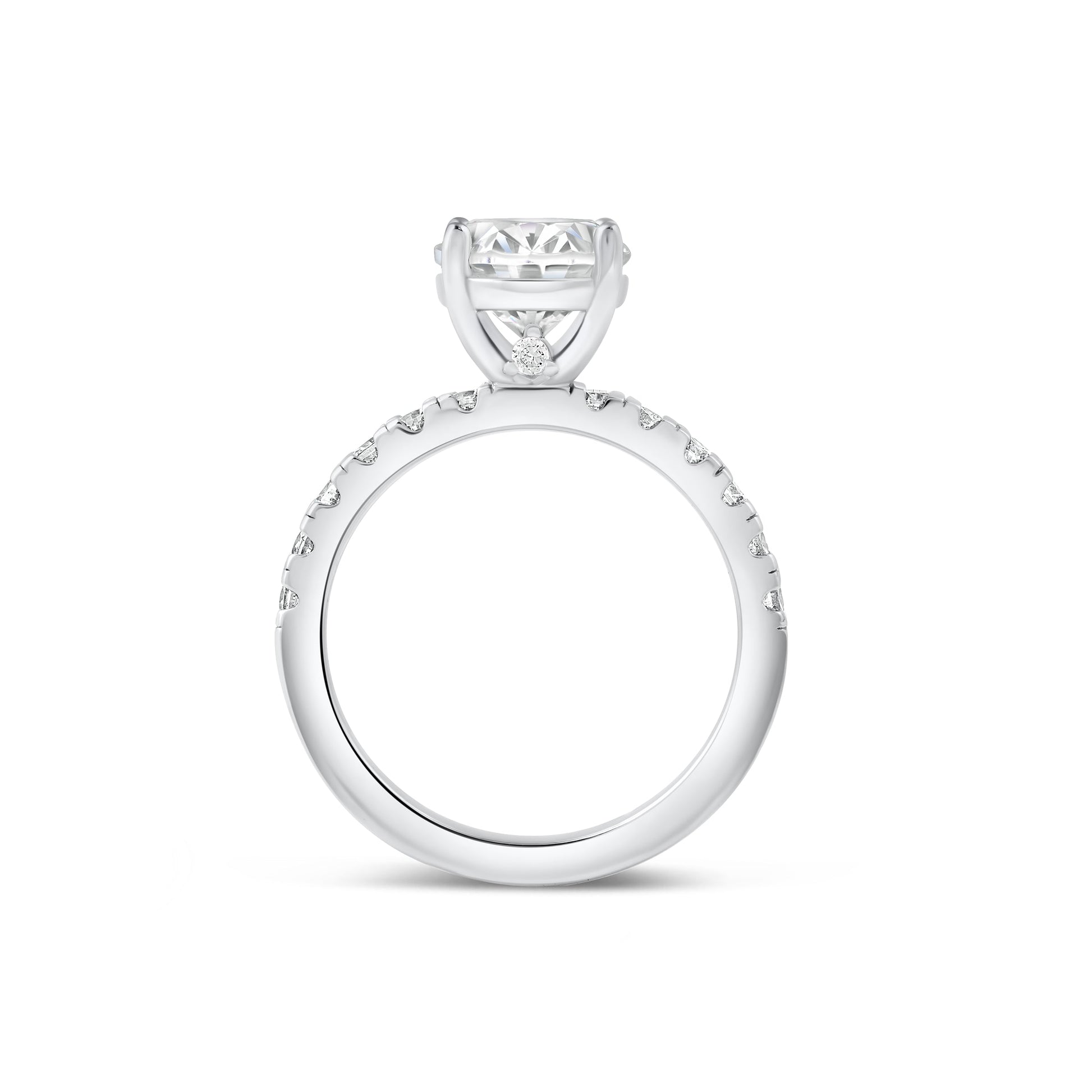 1.22 CT Elongated Cushion Solitaire Moissanite Engagement Ring