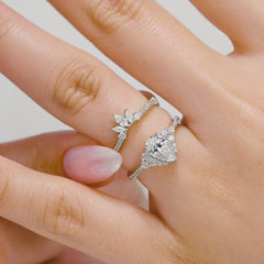1.22 CT Elongated Cushion Solitaire Moissanite Engagement Ring