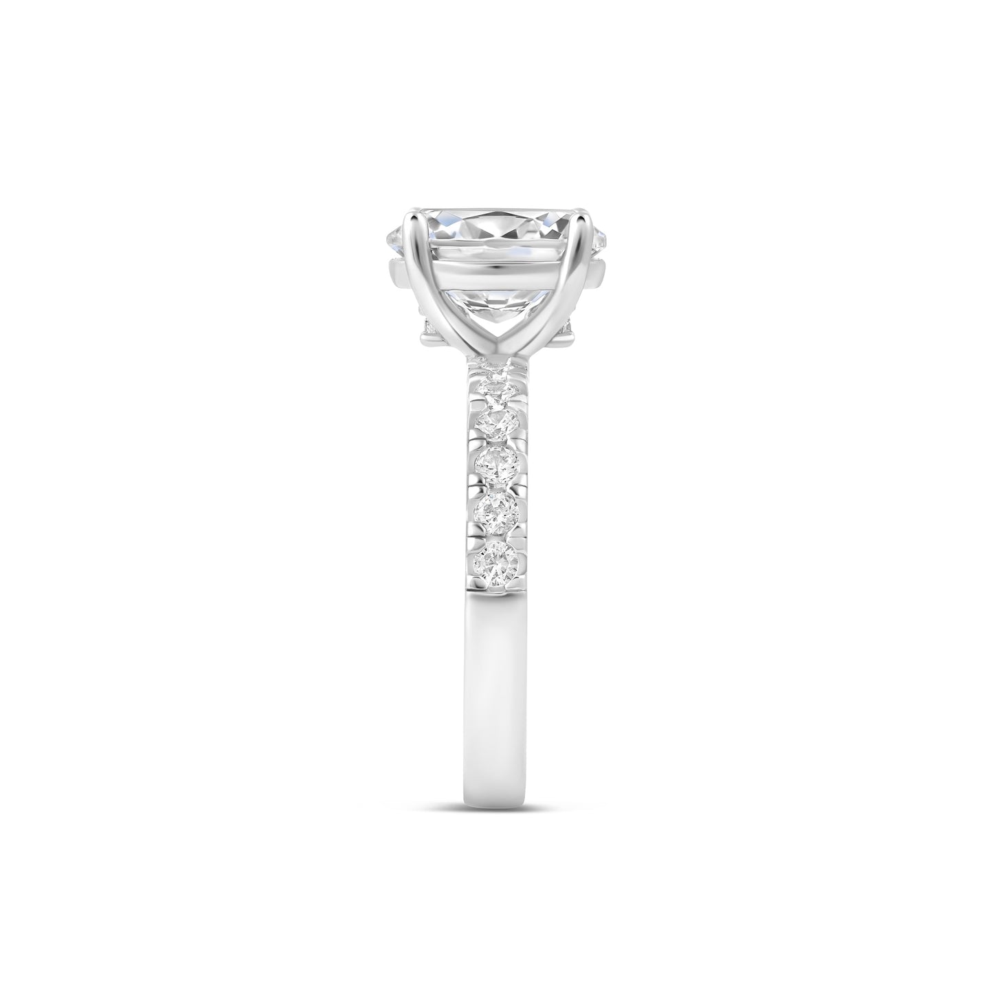 1.22 CT Elongated Cushion Solitaire Moissanite Engagement Ring