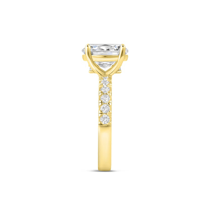1.22 CT Elongated Cushion Solitaire Moissanite Engagement Ring