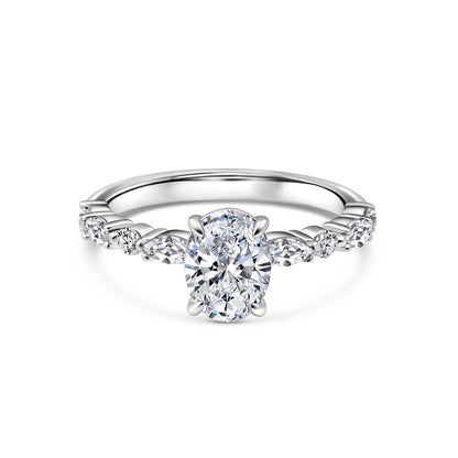 1.22 CT Elongated Cushion Solitaire Moissanite Engagement Ring
