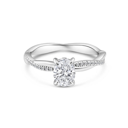 1.22 CT Elongated Cushion Solitaire Moissanite Engagement Ring