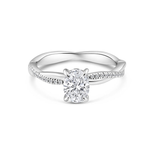 1.22 CT Elongated Cushion Solitaire Moissanite Engagement Ring