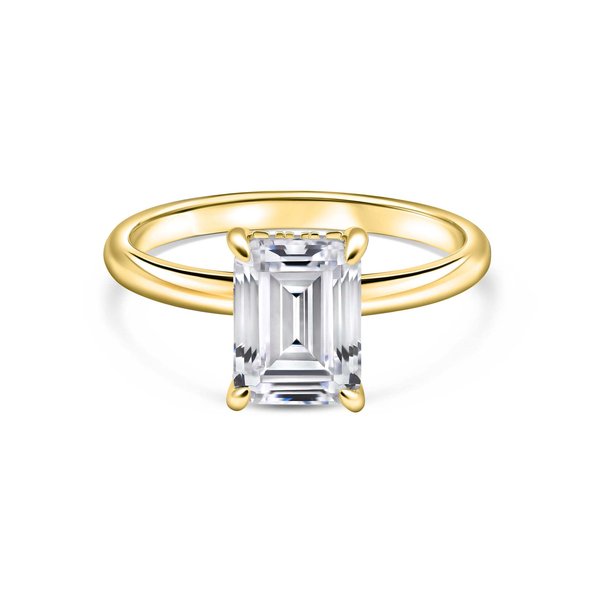 1.22 CT Elongated Cushion Solitaire Moissanite Engagement Ring