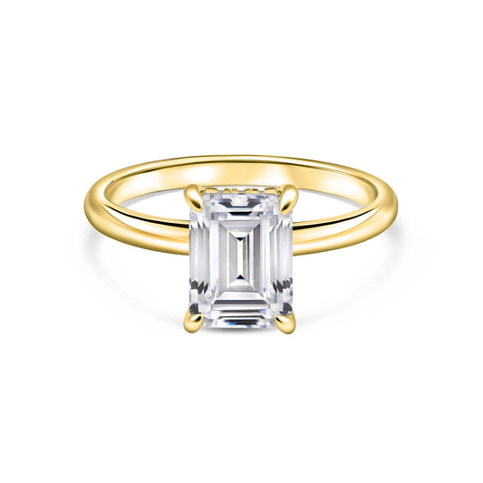 1.22 CT Elongated Cushion Solitaire Moissanite Engagement Ring