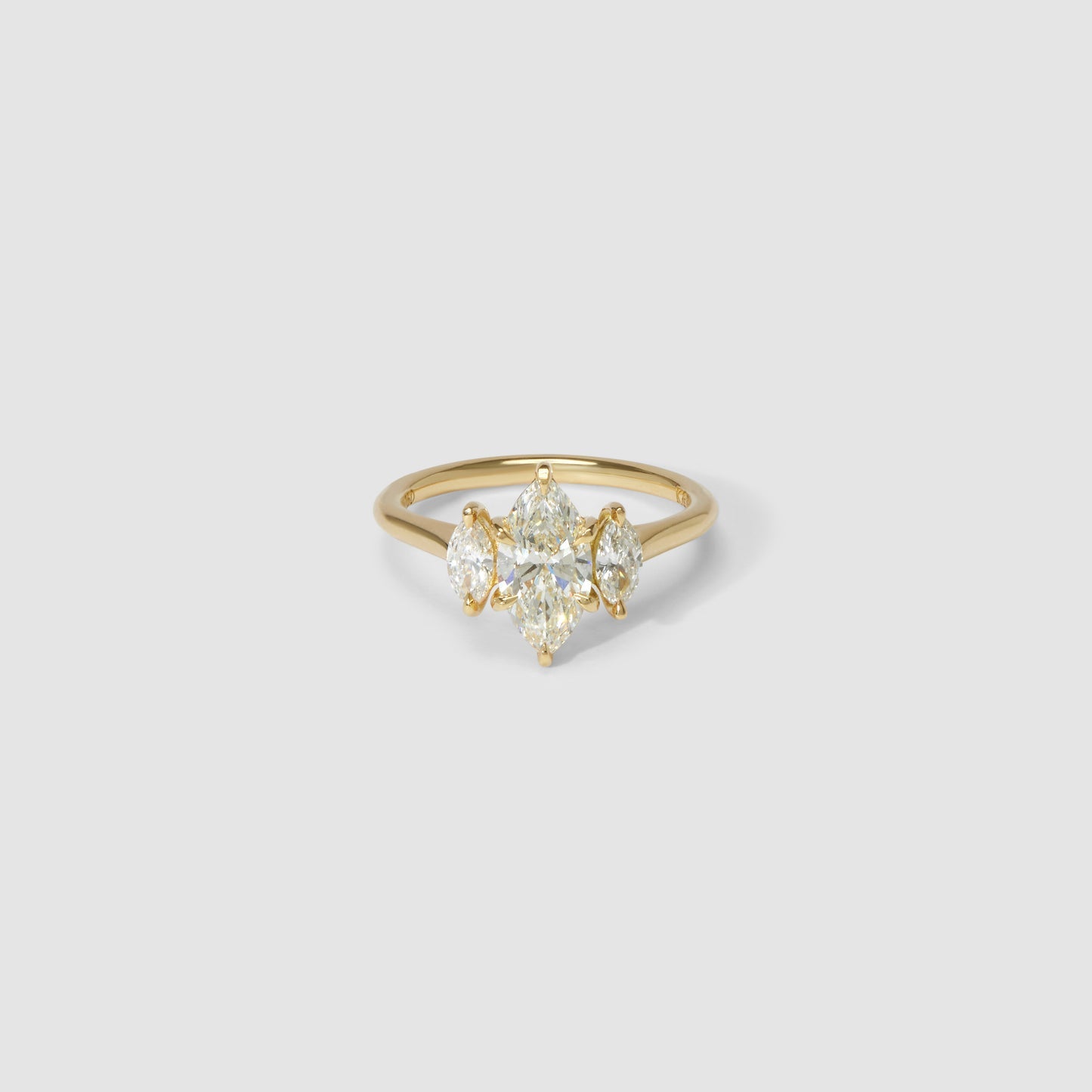 1 CT Marquise Three Stone Moissanite Engagement Ring
