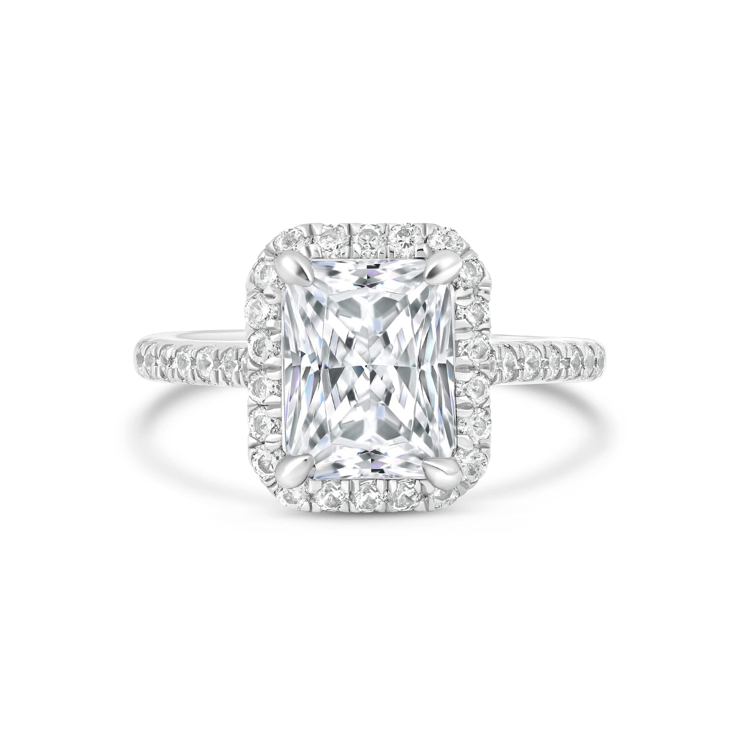 1.22 CT Elongated Cushion Solitaire Moissanite Engagement Ring