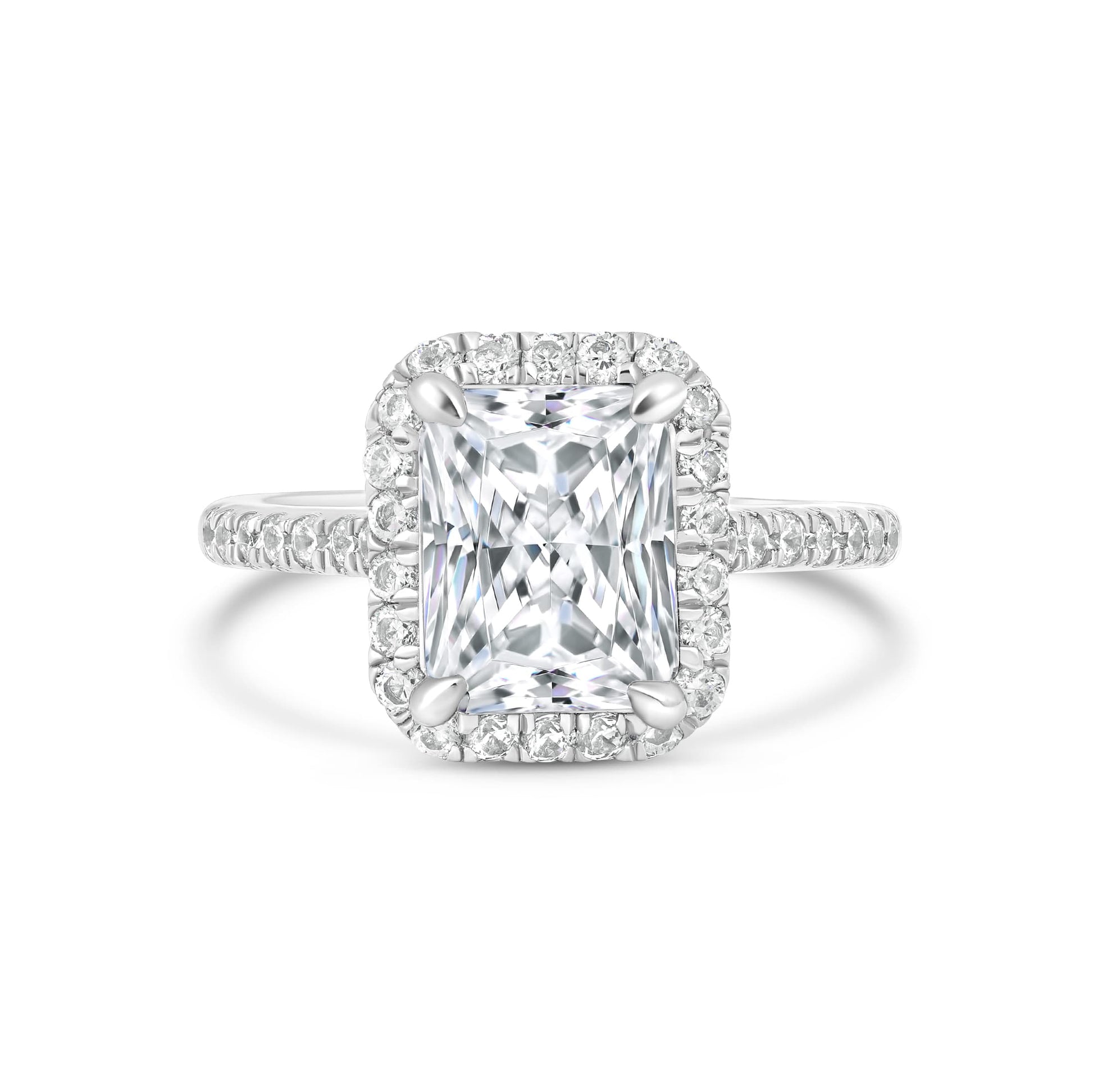 1.22 CT Elongated Cushion Solitaire Moissanite Engagement Ring