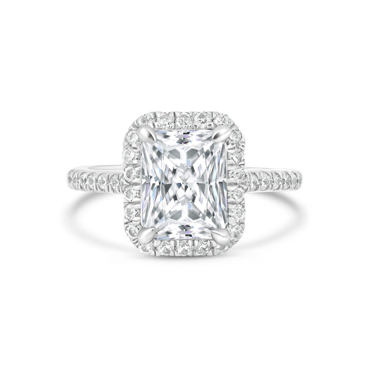 1.22 CT Elongated Cushion Solitaire Moissanite Engagement Ring