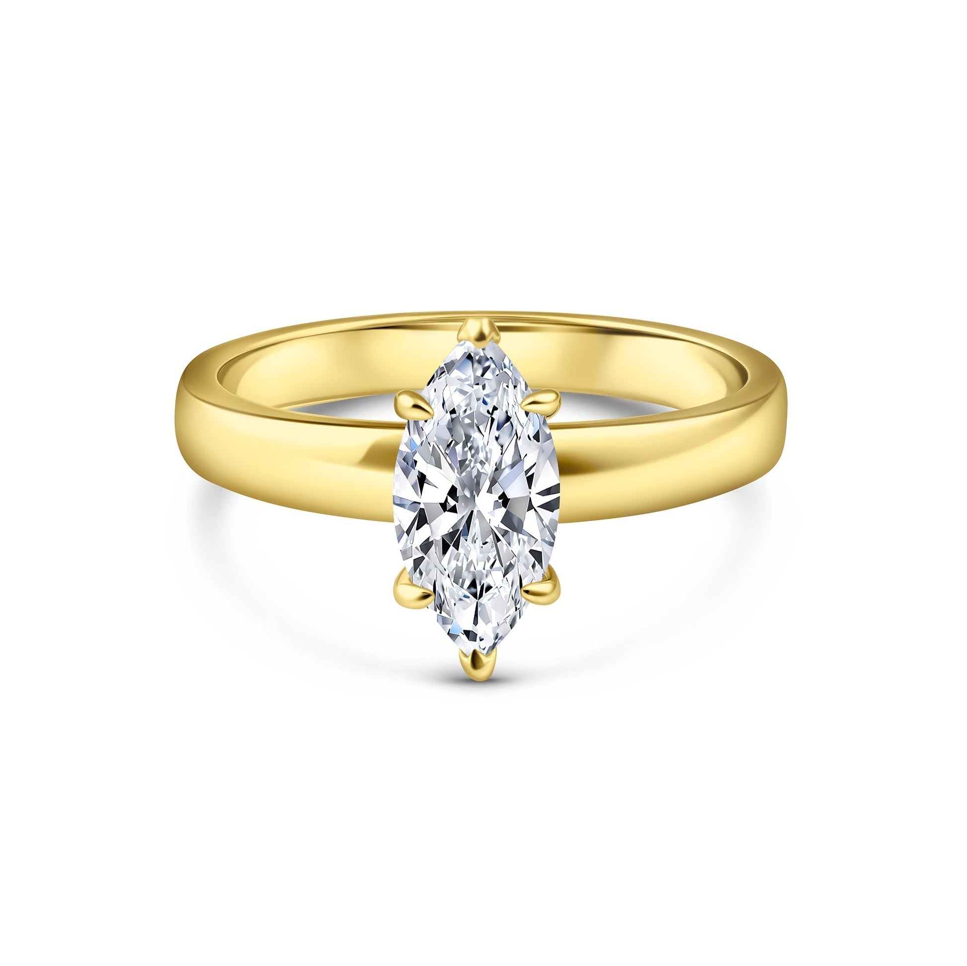 1.22 CT Elongated Cushion Solitaire Moissanite Engagement Ring