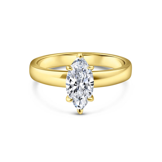 1.22 CT Elongated Cushion Solitaire Moissanite Engagement Ring