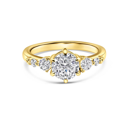 1.22 CT Elongated Cushion Solitaire Moissanite Engagement Ring