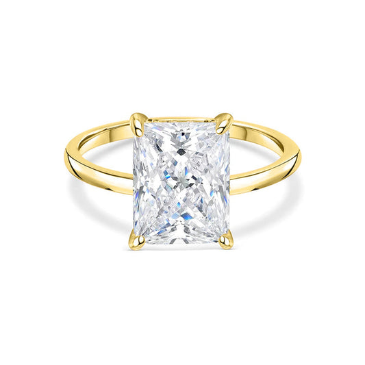 1.22 CT Elongated Cushion Solitaire Moissanite Engagement Ring
