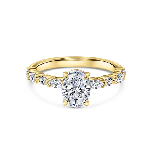 1.22 CT Elongated Cushion Solitaire Moissanite Engagement Ring