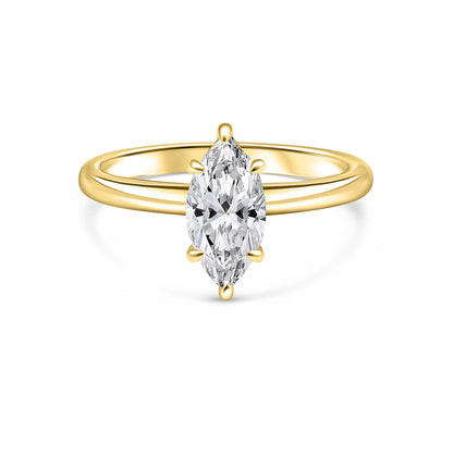 1.22 CT Elongated Cushion Solitaire Moissanite Engagement Ring
