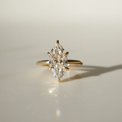 1 CT Marquise Solitaire Moissanite Engagement Ring