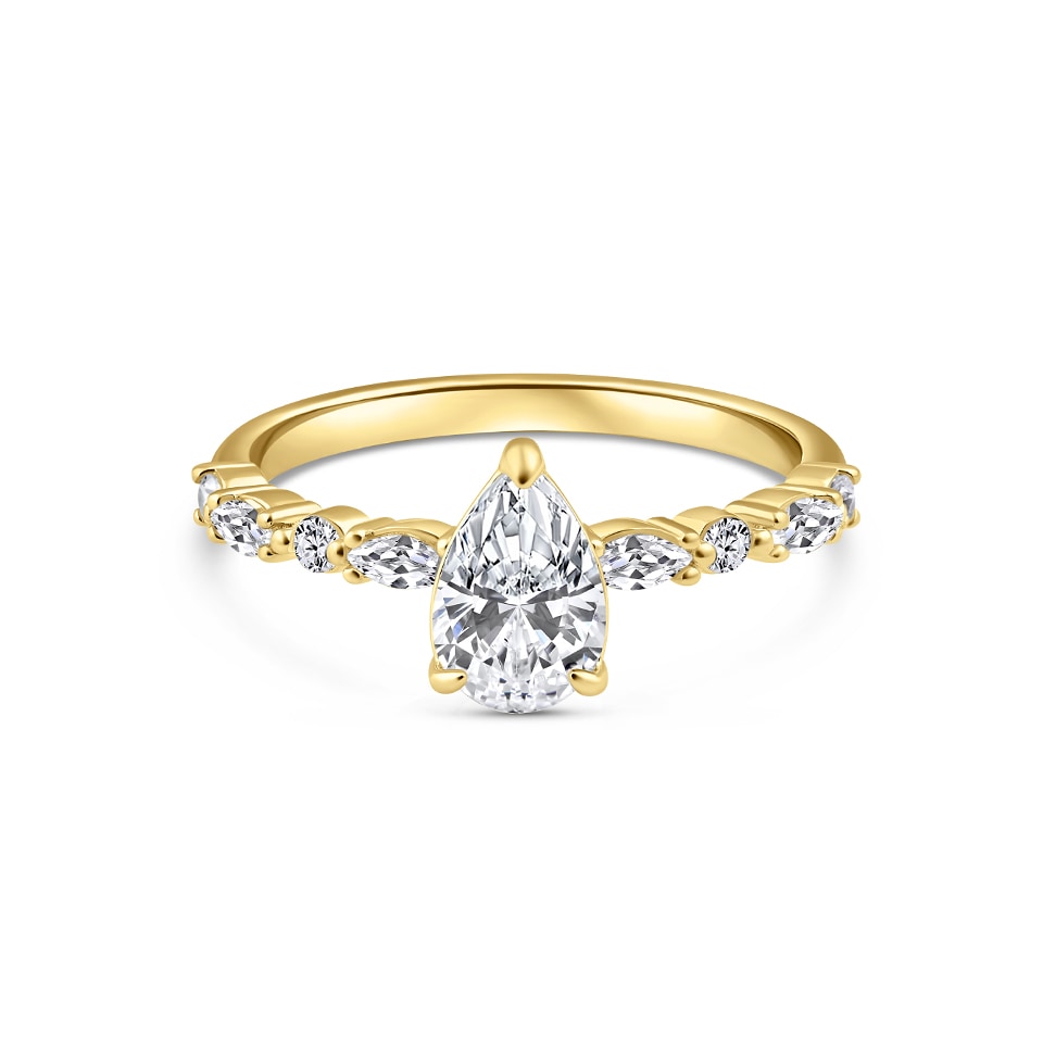 1.22 CT Elongated Cushion Solitaire Moissanite Engagement Ring