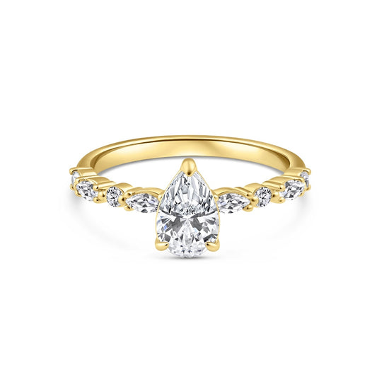 1.22 CT Elongated Cushion Solitaire Moissanite Engagement Ring