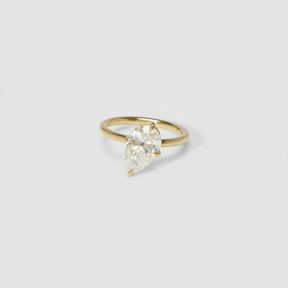 1 CT Pear Solitaire Moissanite Engagement Ring