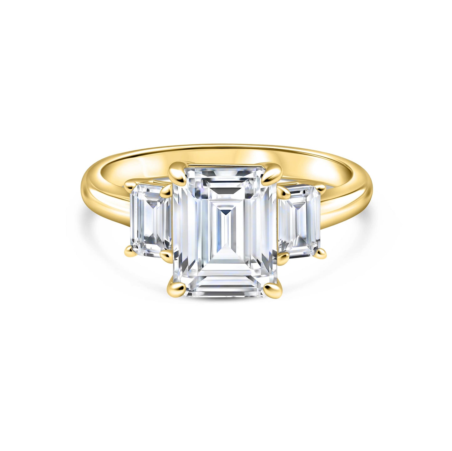1.22 CT Elongated Cushion Solitaire Moissanite Engagement Ring