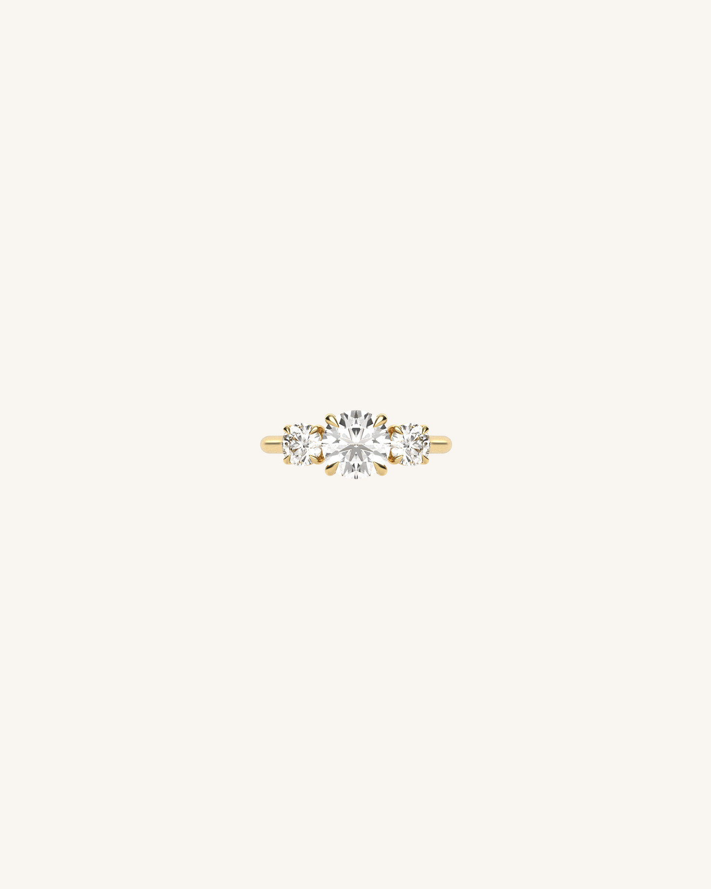1.03 CT Oval Three Stone Moissanite Engagement Ring
