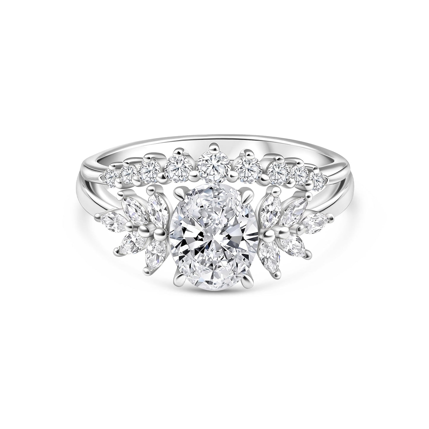 1.22 CT Elongated Cushion Solitaire Moissanite Engagement Ring