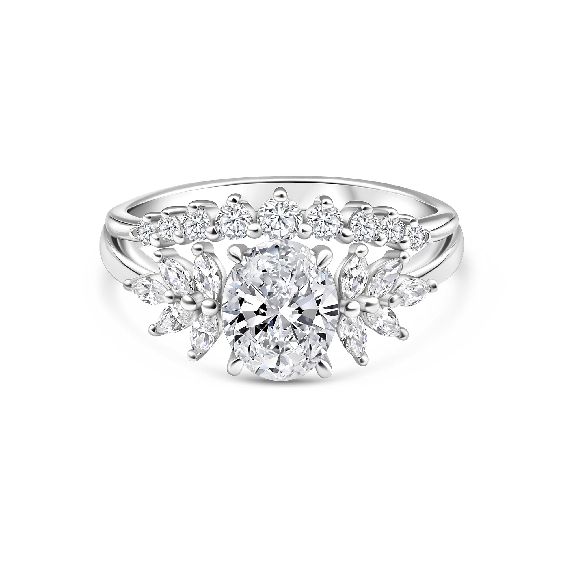 1.22 CT Elongated Cushion Solitaire Moissanite Engagement Ring