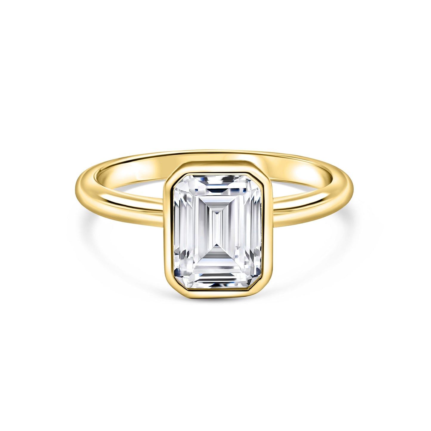 1.22 CT Elongated Cushion Solitaire Moissanite Engagement Ring