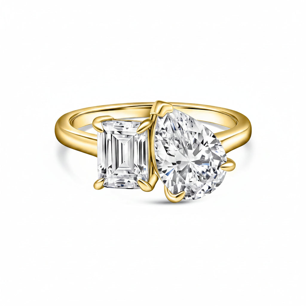 1.22 CT Elongated Cushion Solitaire Moissanite Engagement Ring