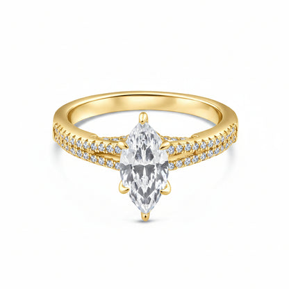 1.22 CT Elongated Cushion Solitaire Moissanite Engagement Ring