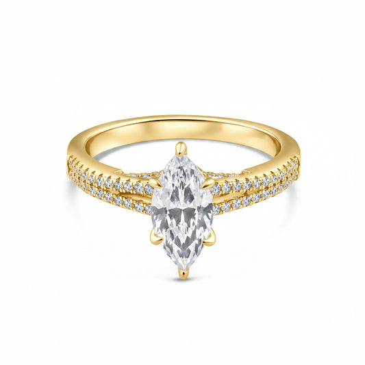 1.22 CT Elongated Cushion Solitaire Moissanite Engagement Ring