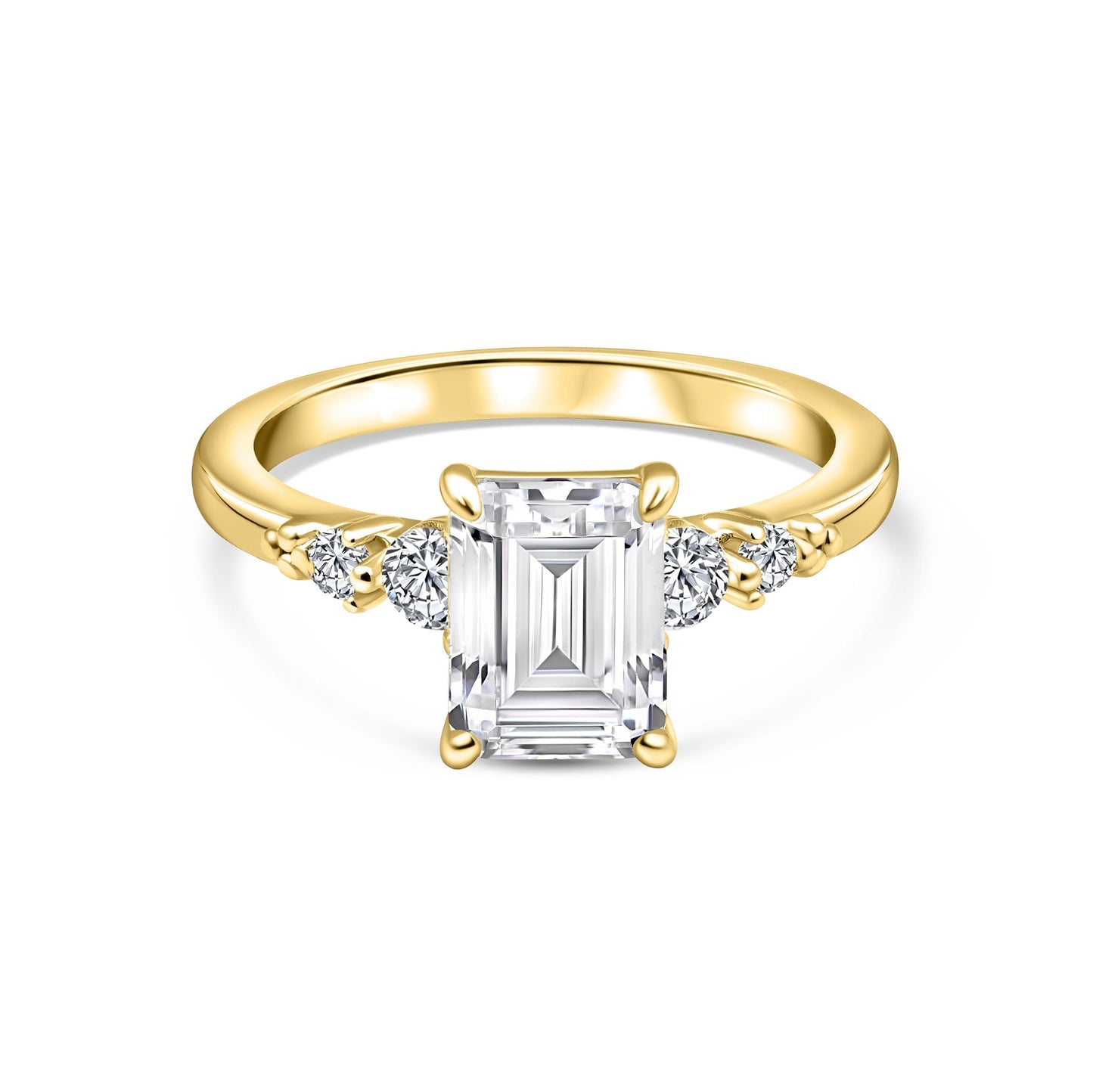 1.22 CT Elongated Cushion Solitaire Moissanite Engagement Ring