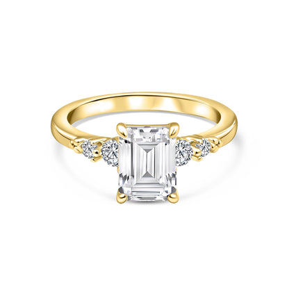 1.22 CT Elongated Cushion Solitaire Moissanite Engagement Ring
