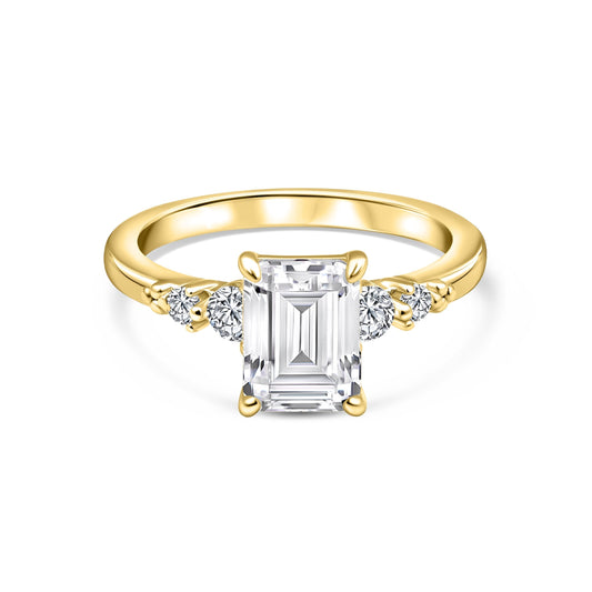 1.22 CT Elongated Cushion Solitaire Moissanite Engagement Ring