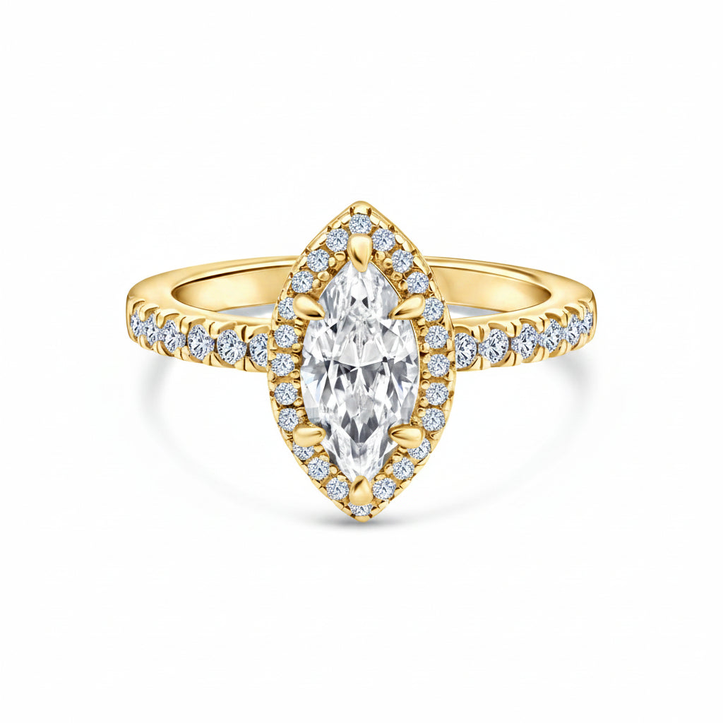 1.22 CT Elongated Cushion Solitaire Moissanite Engagement Ring
